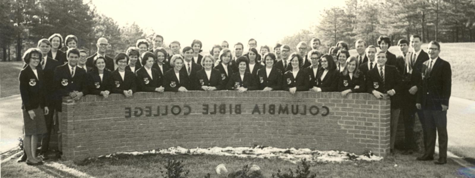 Columbia Bible College Ambassador Choir, late 1960s